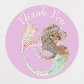 Mermaid Future mama Baby shower. Onder het Zee. Labels (Design 1)