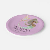 Mermaid Future mama Baby shower. Onder het Zee. Pa Papieren Bordje (Gekanteld)