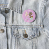 Mermaid Future mama Baby shower. Onder het Zee. Ronde Button 5,7 Cm (In situ)