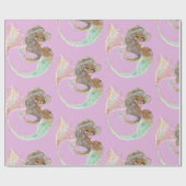 Mermaid Future mama Baby shower. Onder het Zee. Wr Cadeaupapier (Vlak)