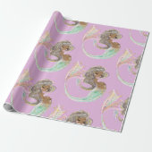 Mermaid Future mama Baby shower. Onder het Zee. Wr Cadeaupapier (Uitgerold)