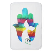 Mermaid Garden Hamsa Art Badmat (Voorkant Verticaal)