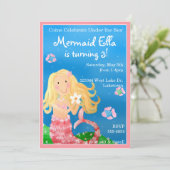 Mermaid Garden Invitation Kaart (Staand voorkant)