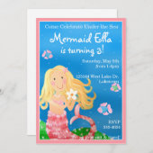 Mermaid Garden Invitation Kaart (Voorkant / Achterkant)