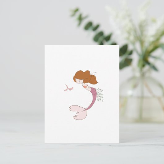 Mermaid Gaze Briefkaart (Staand voorkant)