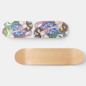 Mermaid gekleurde illustratie persoonlijk skateboard (Horizontaal)