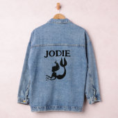 Mermaid gepersonaliseerde denim jas denim jacket (Hangar)