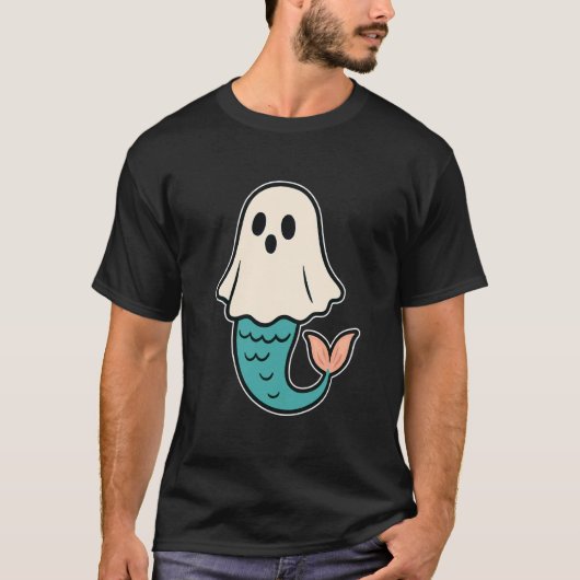 Mermaid Ghost Cute T-shirt (Voorkant)