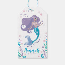 Mermaid Gift Label Verjaardagsfeestje Meisje Favor