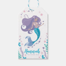 Mermaid Gift Label Verjaardagsfeestje Meisje Favor Cadeaulabel