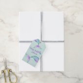 Mermaid Gift Wrap Gepersonaliseerd Happy Birthday Cadeaulabel (Met Touw)