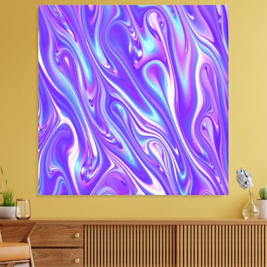Mermaid Giggles Abstract Canvas Afdruk (Insitu (Woonkamer))