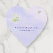 Mermaid Girl Baby shower Dank u Bedankjes Labels (Achterkant)