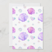 Mermaid Girl Birthday Party Kaart (Achterkant)