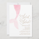 Mermaid Girl Birthday Party Kaart (Voorkant)