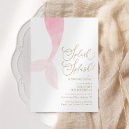 Mermaid Girl Birthday Party Kaart