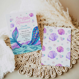 Mermaid Girl Birthday Party Kaart