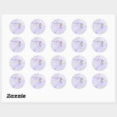 Mermaid Girl Birthday Party Ronde Sticker (Vel)