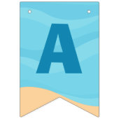 Mermaid Girl Cute Custom Kinder Pool Birthday Part Vlaggetjes (Tweede vlag)