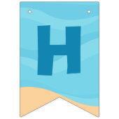 Mermaid Girl Cute Custom Kinder Pool Birthday Part Vlaggetjes (Eerste vlag)