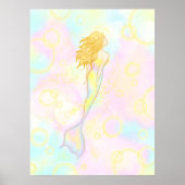 Mermaid Girl in de pasteelverlichting Poster (Voorkant)