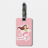  Mermaid Girl Personeel reizen Bagagelabel (Achterkant verticaal)
