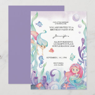 Mermaid Girls 1e verjaardag onder het Zee Kaart