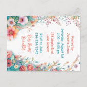  Mermaid Girl's Baby Douche Uitnodigingen (Achterkant)