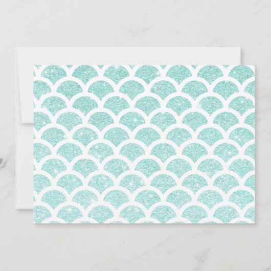 Mermaid Girl's Birthday Party Fotouitnodiging Kaart (Achterkant)