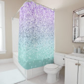 Mermaid Girls Glitter 1b (Faux Glitter) #pastel Douchegordijn (In situ)