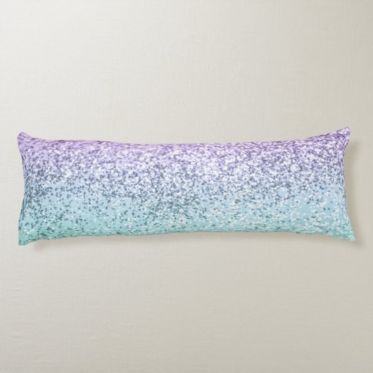 Mermaid Girls Glitter 1b (Faux Glitter) #pastel Lichaamskussen (Achterkant)