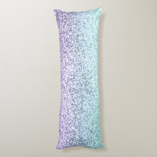 Mermaid Girls Glitter 1b (Faux Glitter) #pastel Lichaamskussen (Achterkant (Verticaal))