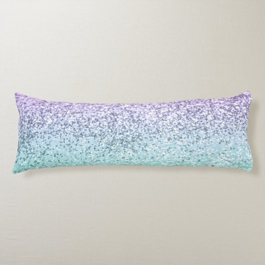 Mermaid Girls Glitter 1b (Faux Glitter) #pastel Lichaamskussen (Voorkant)