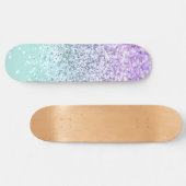 Mermaid Girls Glitter 1b (Faux Glitter) #pastel Persoonlijk Skateboard (Horizontaal)