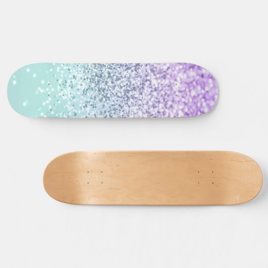Mermaid Girls Glitter 1b (Faux Glitter) #pastel Persoonlijk Skateboard (Horizontaal)