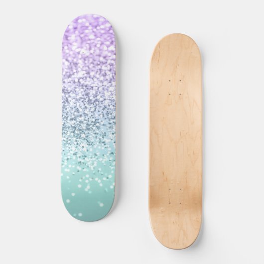 Mermaid Girls Glitter 1b (Faux Glitter) #pastel Persoonlijk Skateboard (Voorkant)