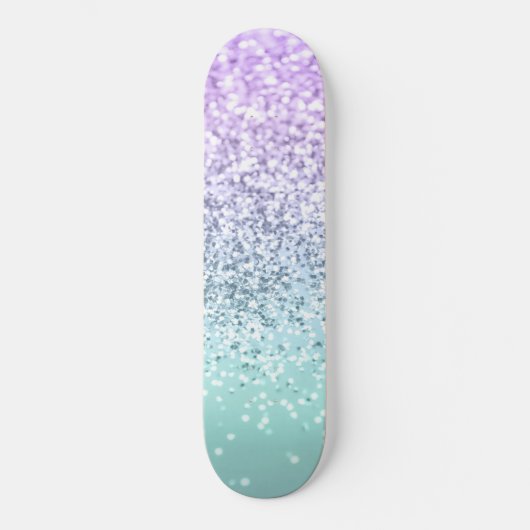 Mermaid Girls Glitter 1b (Faux Glitter) #pastel Persoonlijk Skateboard (Voorkant)