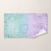 MERMAID Girls Glitter Heart #1 Bad Handdoek (Handdoek)