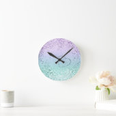 MERMAID Girls Glitter Heart #1 Ronde Klok (Huis)