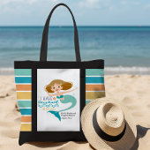 Mermaid Girls Week op het strand gepersonaliseerd Tote Bag