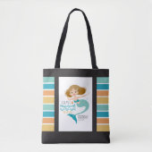 Mermaid Girls Week op het strand gepersonaliseerd Tote Bag (Voorkant)