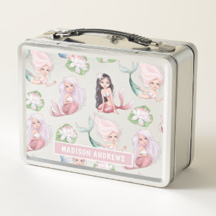 Mermaid Girly Moderne Waterverf Gepersonaliseerde