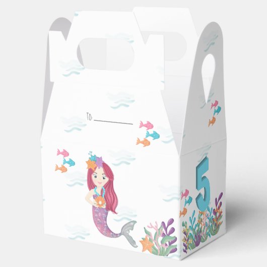 Mermaid Glam Birthday Party Bedankdoosjes (Geopend)