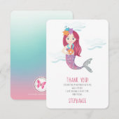 Mermaid Glam Birthday Party Kaart (Voorkant / Achterkant)