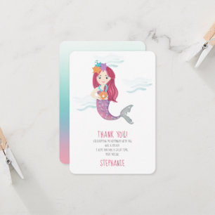 Mermaid Glam Birthday Party Kaart