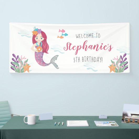 Mermaid Glam Birthday Party Spandoek (Beurs)