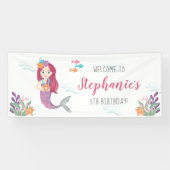 Mermaid Glam Birthday Party Spandoek (Horizontaal)