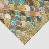 Mermaid Glam Ocean Zee Scales Glamor Glitter Chic Tissuepapier (Detail)
