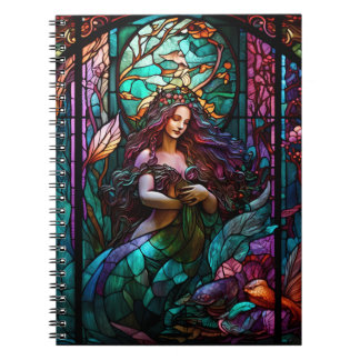 Mermaid Glas in lood, onder het Zee, Church of Chu Notitieboek