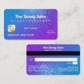 Mermaid Glitter Credit Kaart Cadeaubon Visitekaartje (Voorkant / Achterkant)